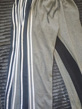 Teens Grey and Black Athletic Jogger Pants - Casual Comfort